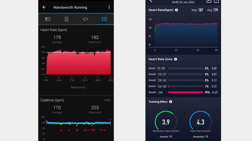 zone training Forerunner 55