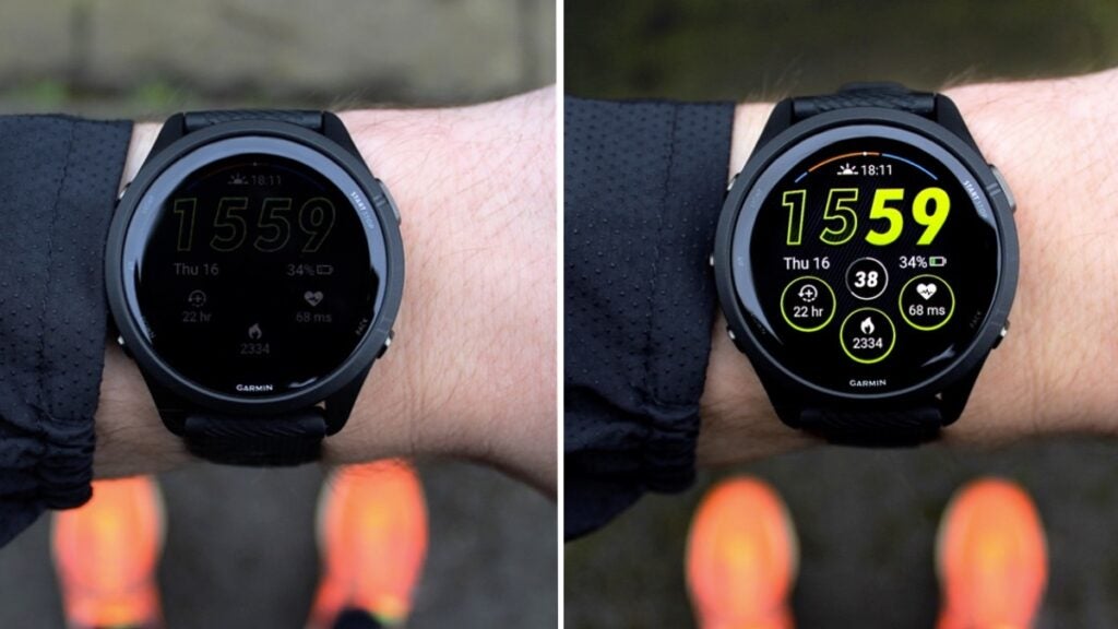 garmin forerunner 265 always on split