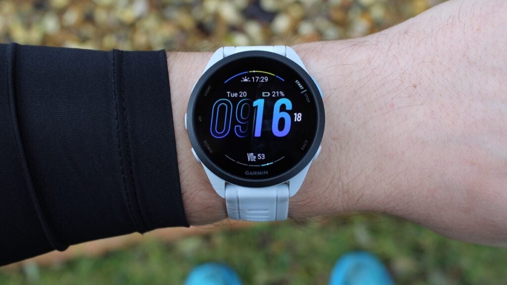 Garmin Forerunner 165 review on wrist