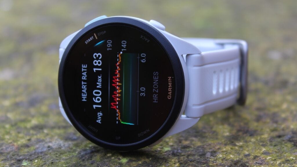 Garmin Forerunner 165 review HR graph