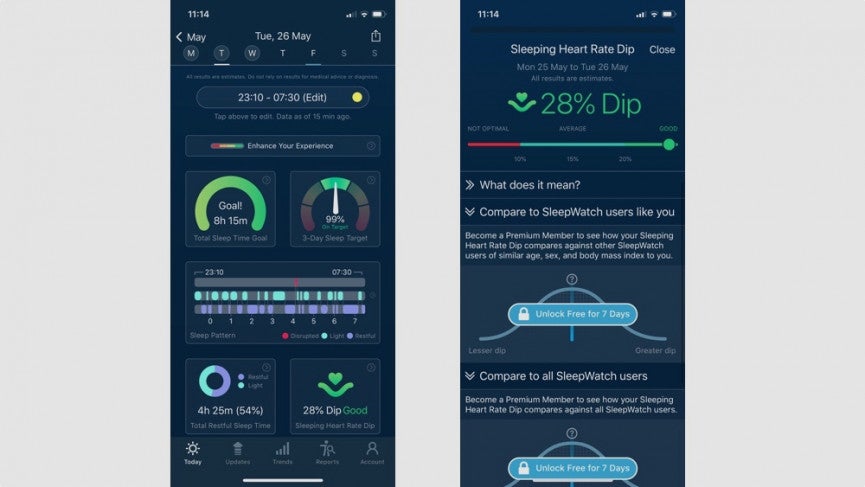 Sleep watch sample data